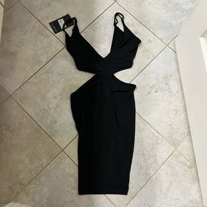 Black cut out dress